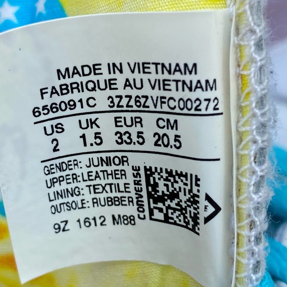 EUC Converse AS Madison Ox White/Lemon Haze Egg Sneaker US Youth Sz 2  656091C - Picture 9 of 9